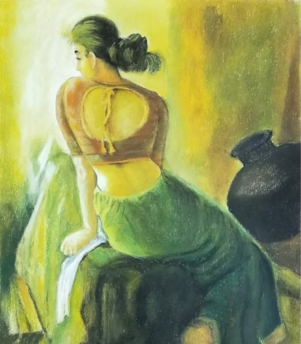 Damsel 2 12 × 14 inches