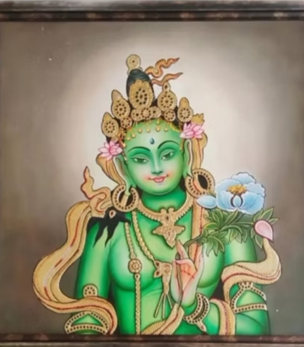 Green Tara 3 ft × 3 ft (Framed)