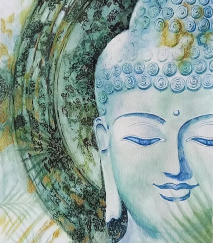 Buddha – Half Face 12 × 15 Inches