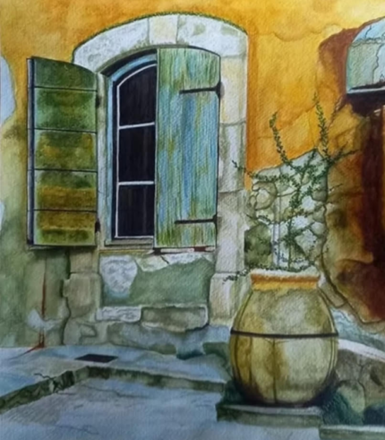 Yellow Wall 12 × 15 Inches