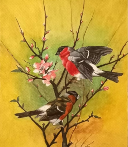 Birds 10 × 12 Inches