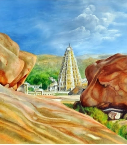 Hampi – Virupaksha Temple 22 × 18 Inches (Framed)