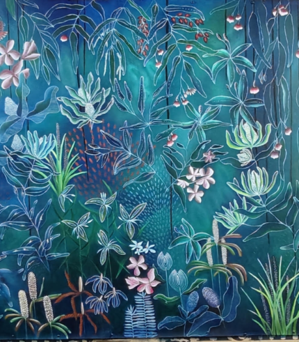 Nocturne in Emerald 5 ft × 6 ft
