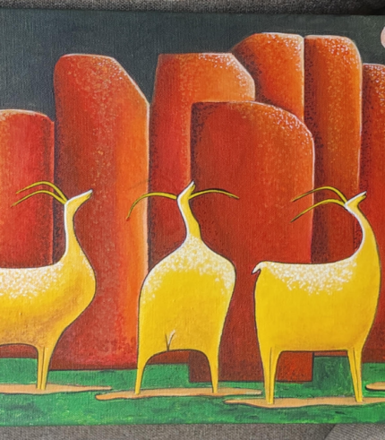Silent Wanderers 12 × 30 Inches